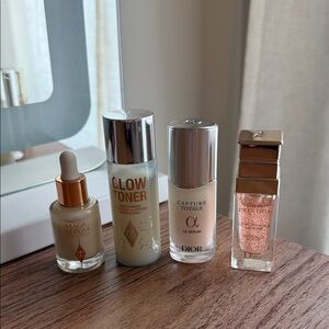 Dior Capture Totale Le Sérum and Charlotte Tilbury Skincare Trio